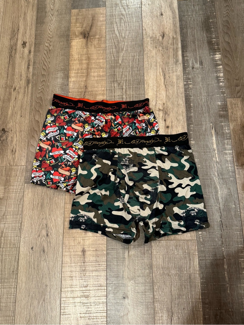 Ed Hardy Boxer Briefs with Black Waistband